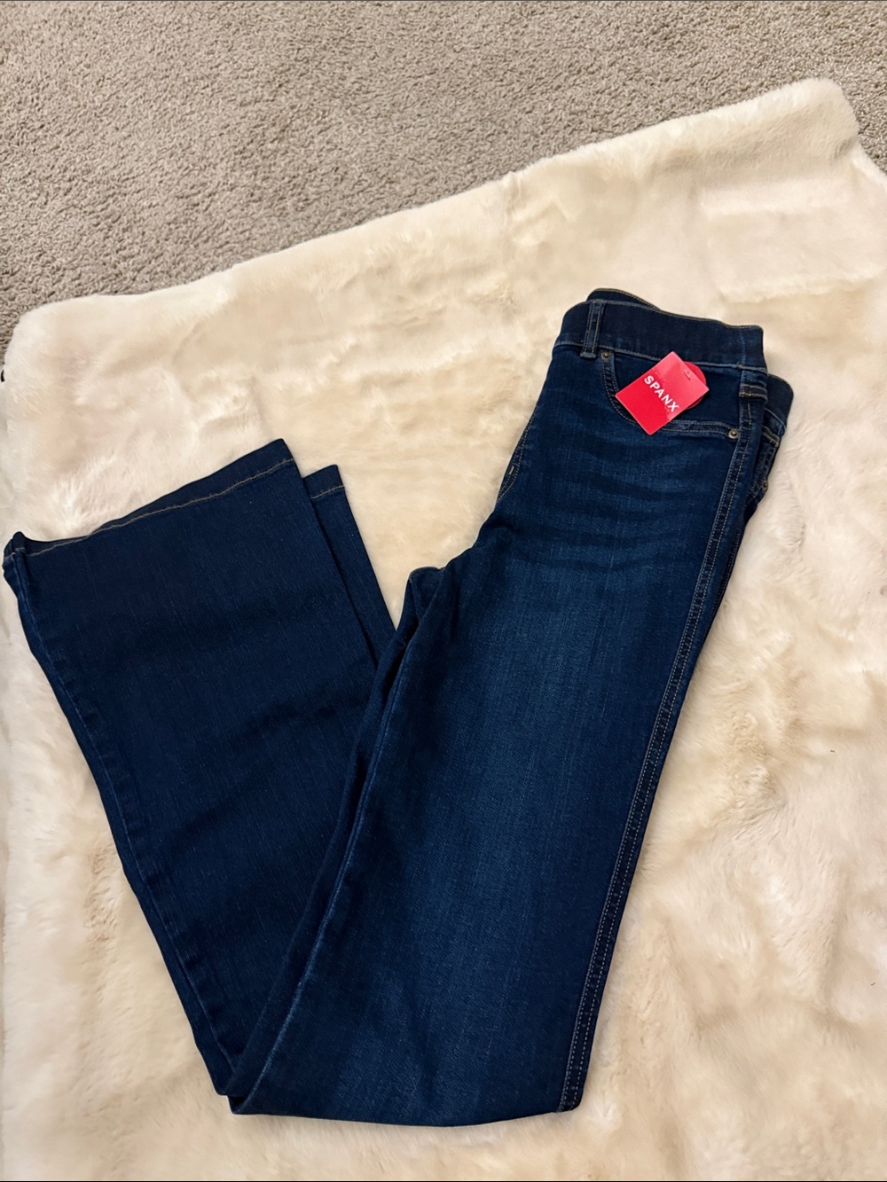 SPANX Women’s Dark Blue Bootcut Jeans